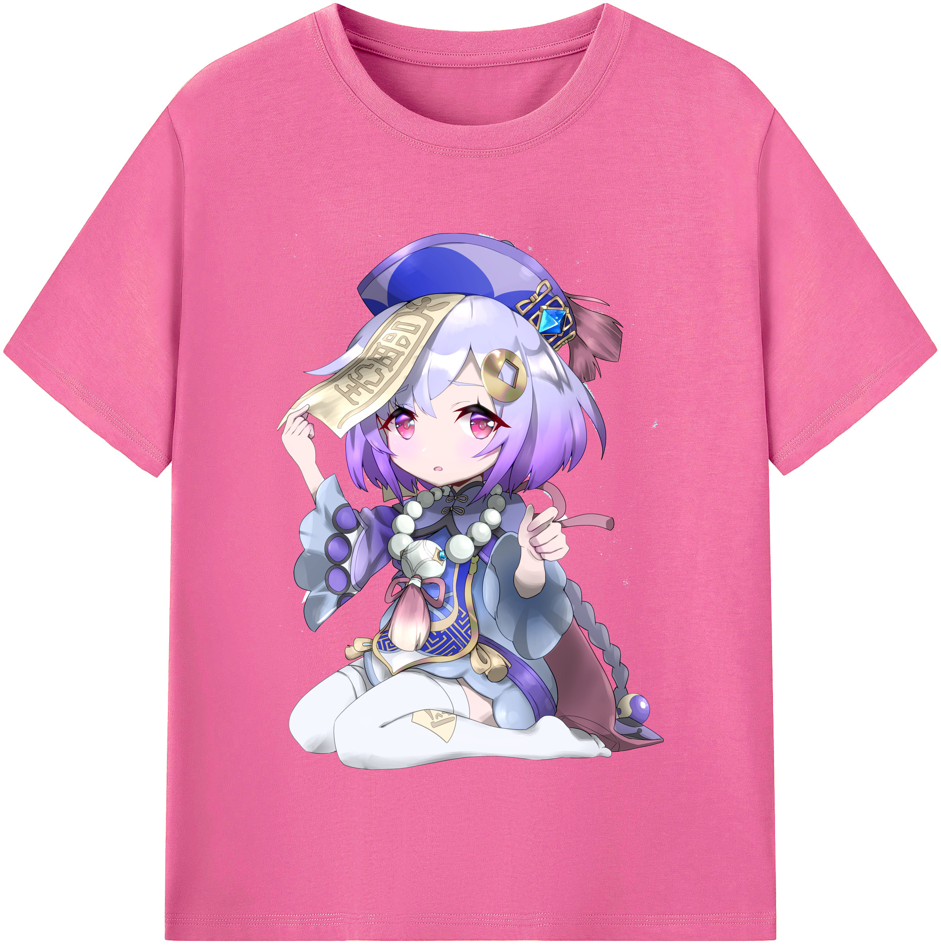 げんし神 七七 なな  genshin Nana レディースカジュアルプリントTシャツ（綿100％）
